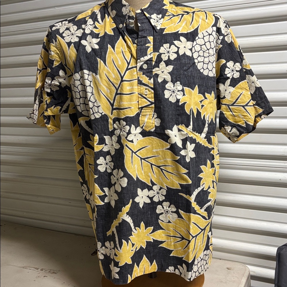 Vintage Reyn Spooner Phi Zettl Edward's Tropical Breadfruit Pullover Shirt L